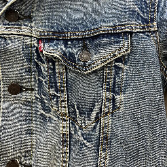 VTG Levi's Denim Jacket Men's S Blue Classic Trucker Jacket Vintage 80s Preppy - Picture 4 of 11